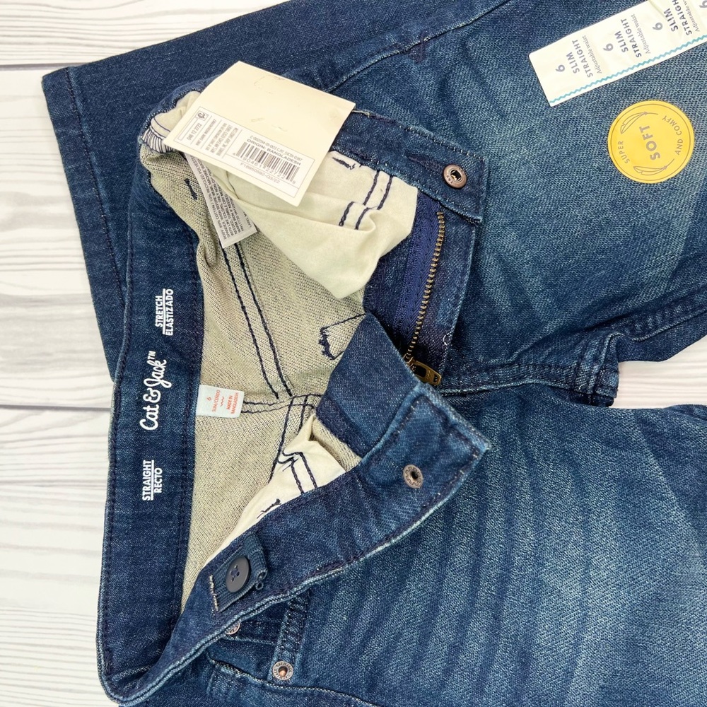 Boys' Straight Fit Stretch Jeans - Cat & Jack - Picture 5 of 10